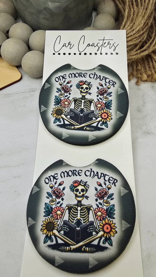 One More Chapter Car Coasters