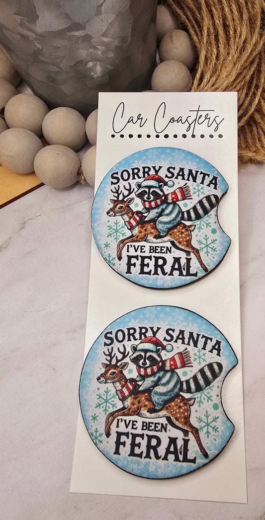 Sorry Santa Car Coasters