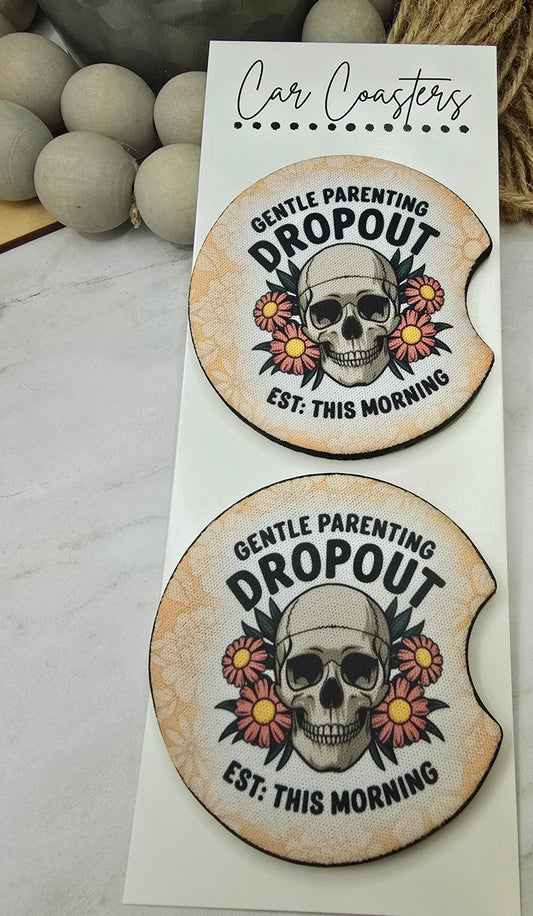 Gentle Parenting Dropout Car Coasters