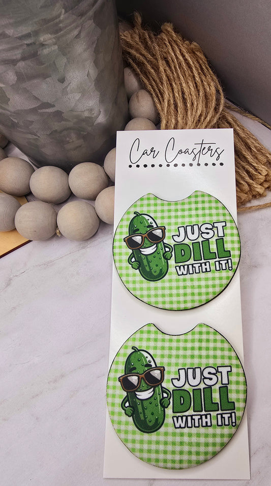 Just Dill Car Coasters