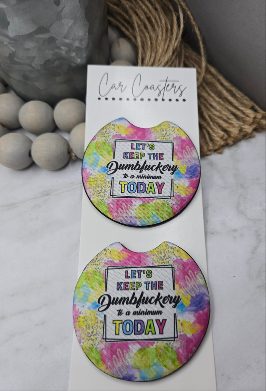 Dumbfuckery Car Coasters