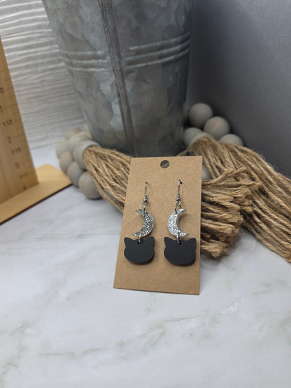 Moon Cat Earrings