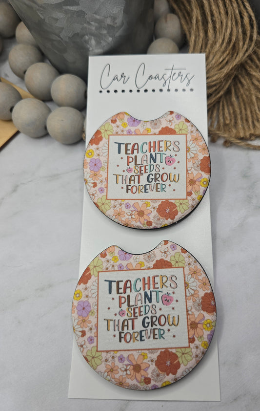 Teacher Car Coasters