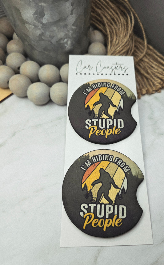 Funny Big Foot Car Coasters