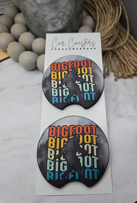 Retro Big Foot Car Coasters