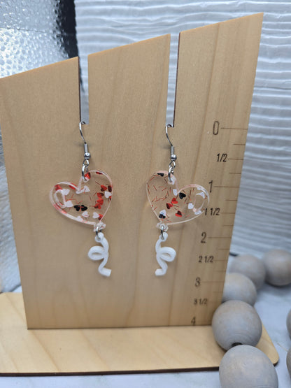 Confetti Heart Balloon Earrings