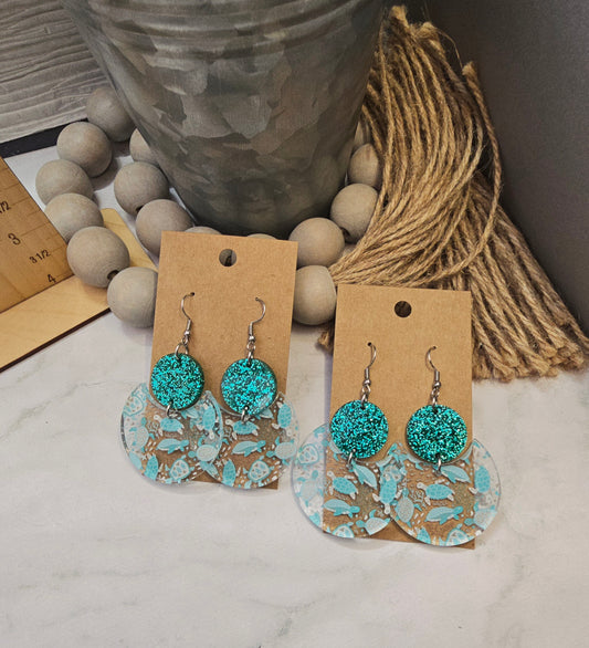 Turtle Stacked Circle Earrings