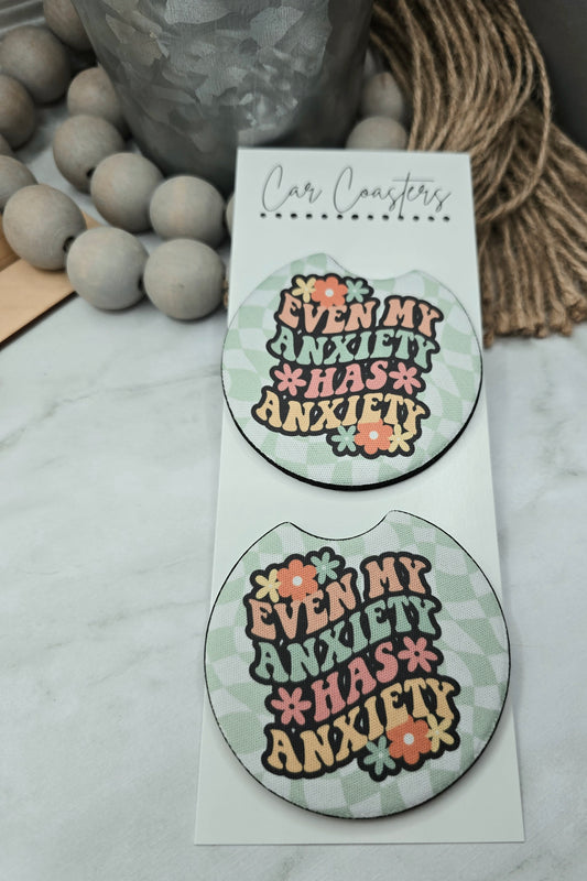 Anxiety Car Coasters