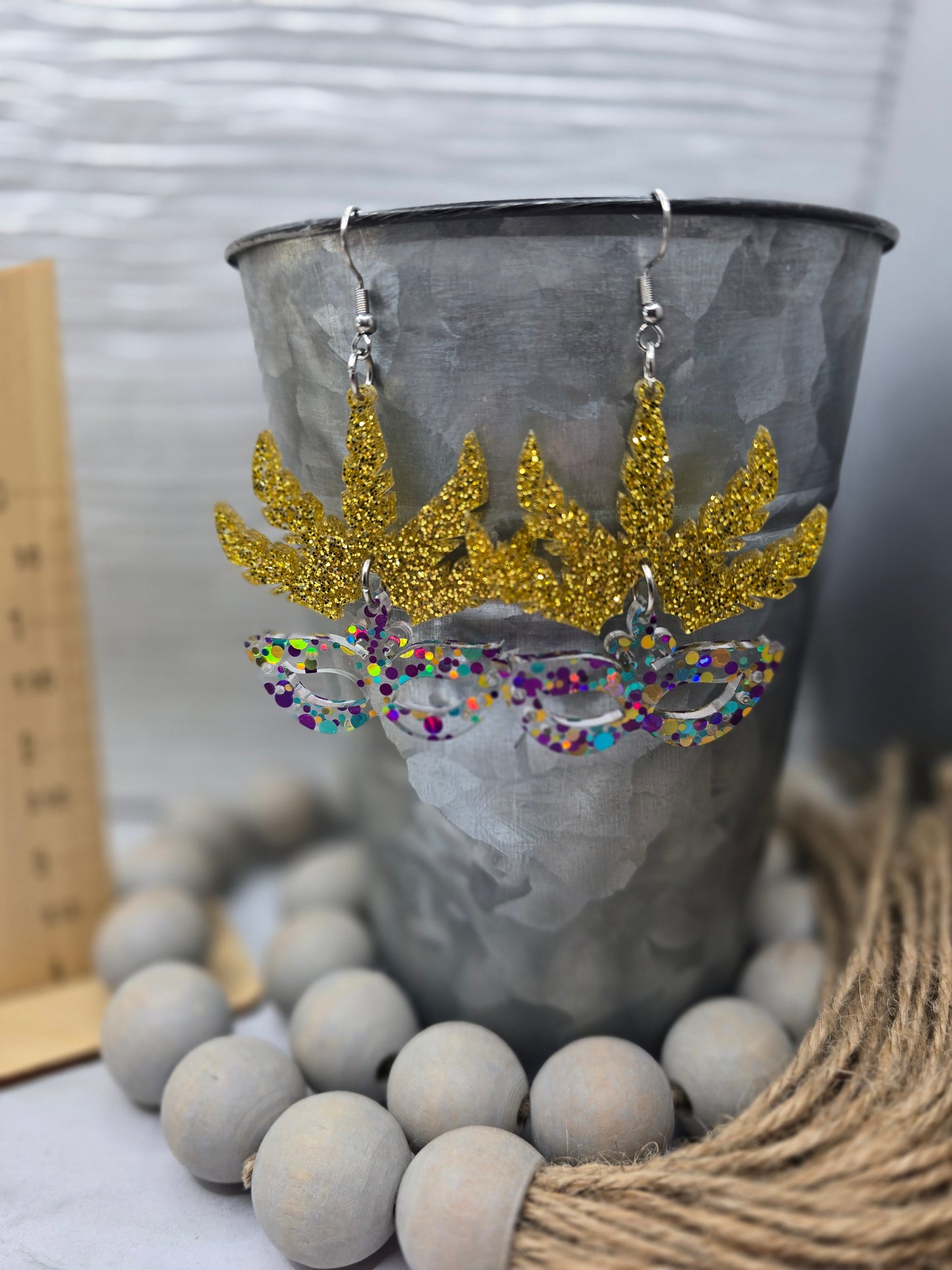 Mardi Gras Mask Earrings