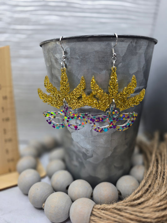 Mardi Gras Mask Earrings