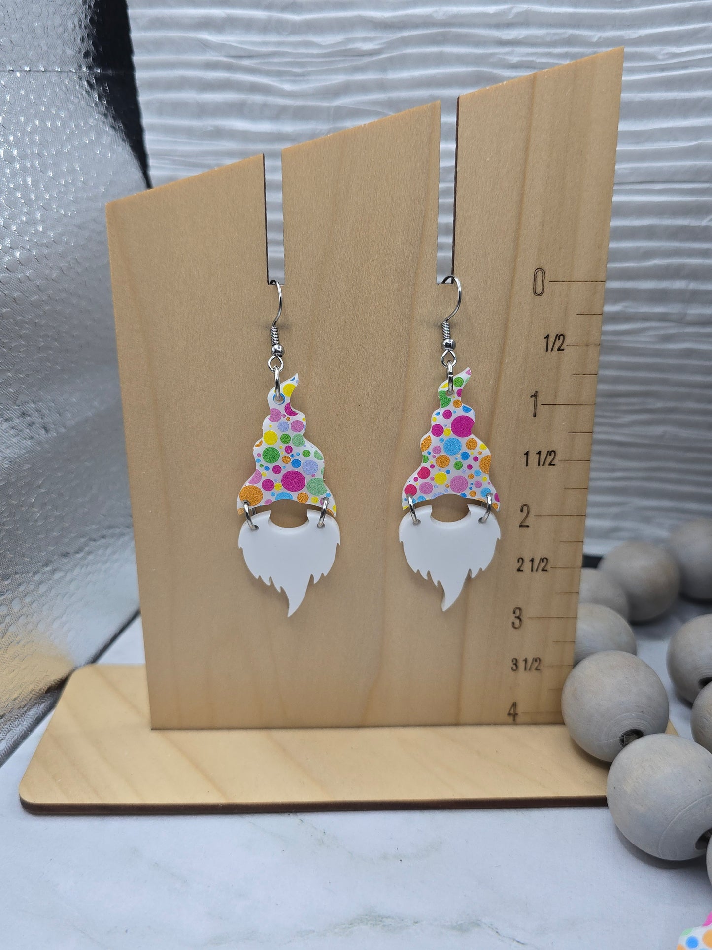 Celebration Dots Gnome Earrings