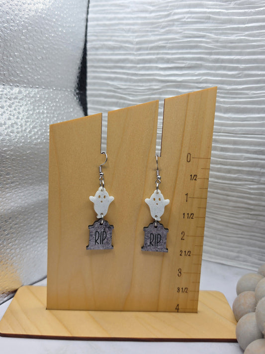 Tombstone Ghost Earrings
