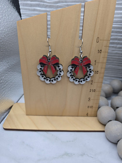 Skull Wreath Layered Earrings