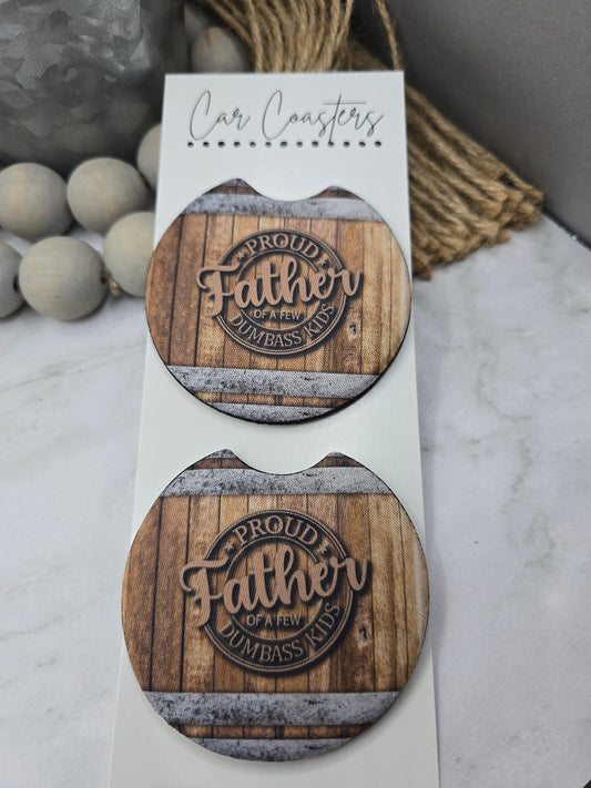 Proud Father Car Coasters