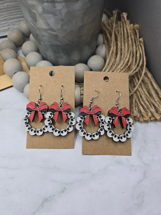 Skull Wreath Layered Earrings