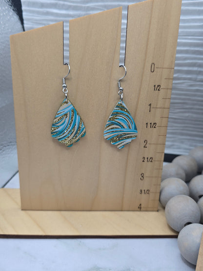Blue Swirl Earrings