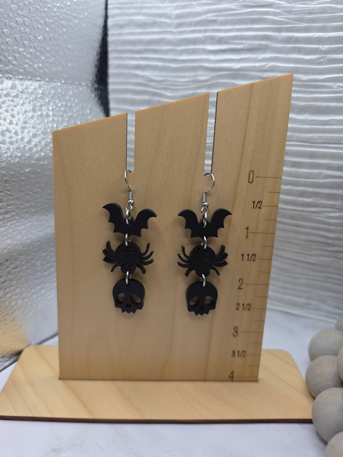 Black Halloween Stack Earrings