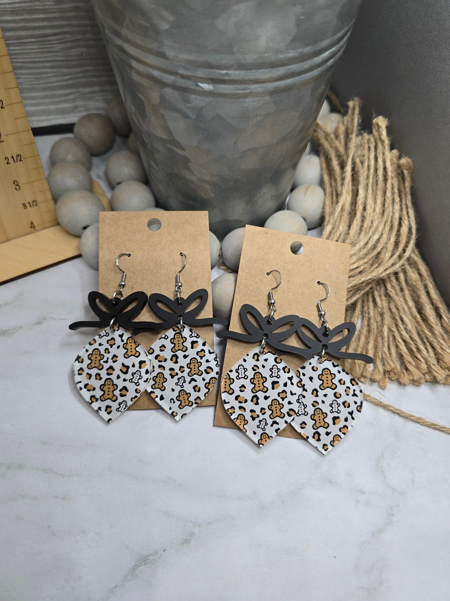 Gingerbread Ornament Earrings