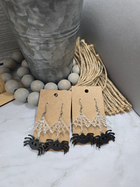 Spider Drop Earrings