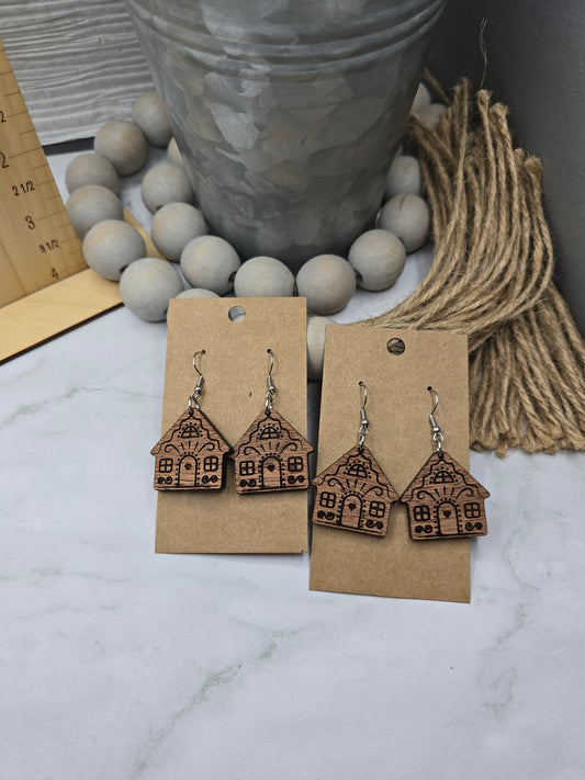 Gingerbread House Earrings