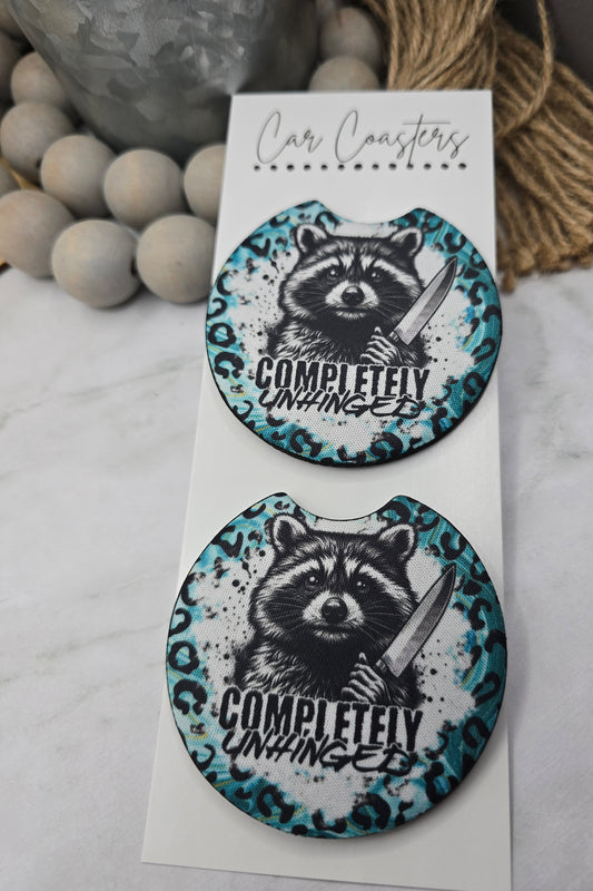 Completely Unhinged Car Coasters