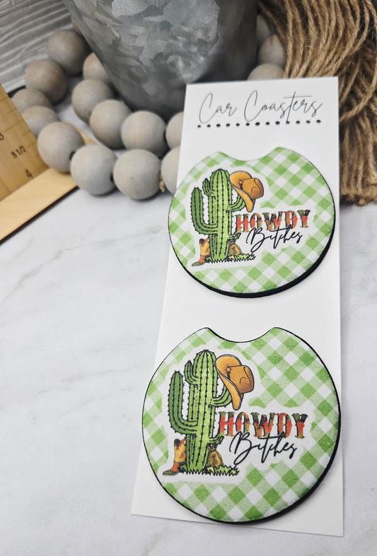 Howdy Bitch*s Car Coasters