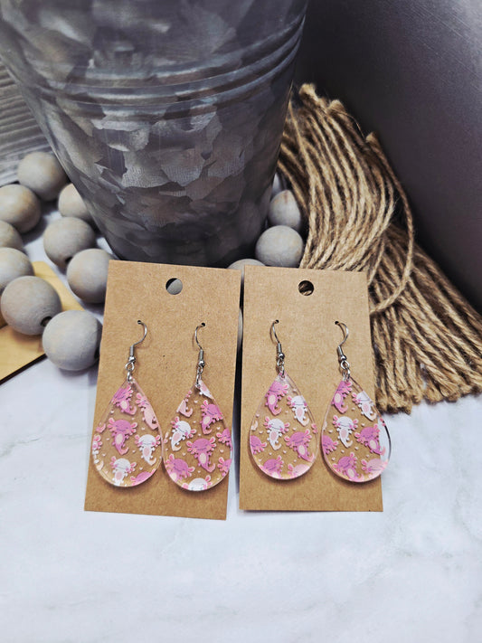 Axolotl Teardrop Earrings