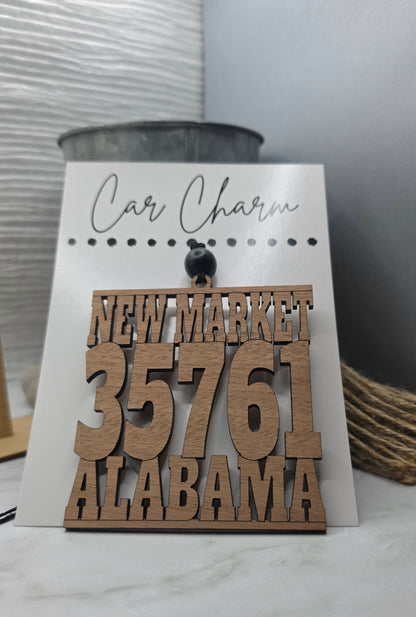 Zip Code Car Charm