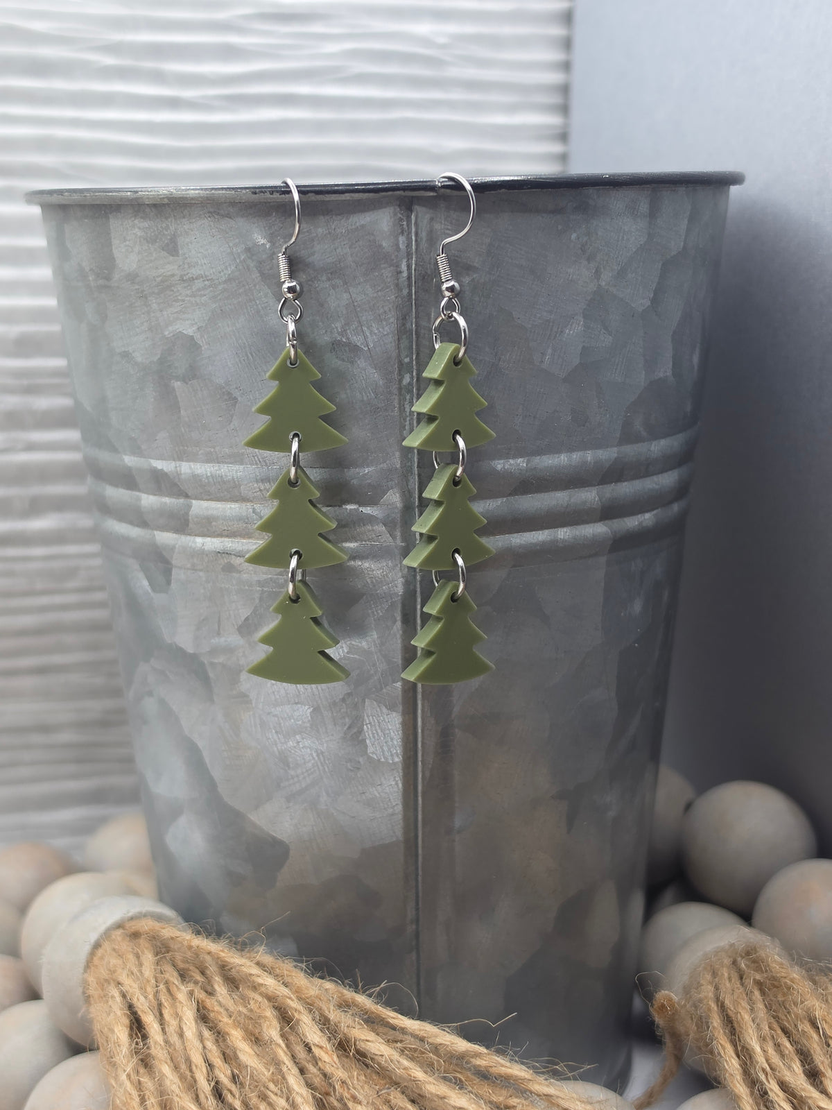 Christmas Tree Stacked Earrings
