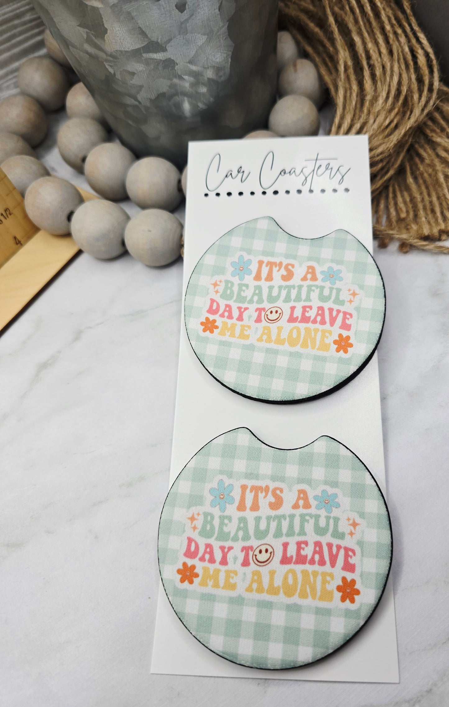 Beautiful Day Car Coasters