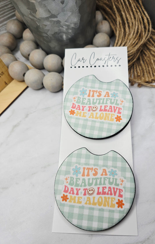 Beautiful Day Car Coasters
