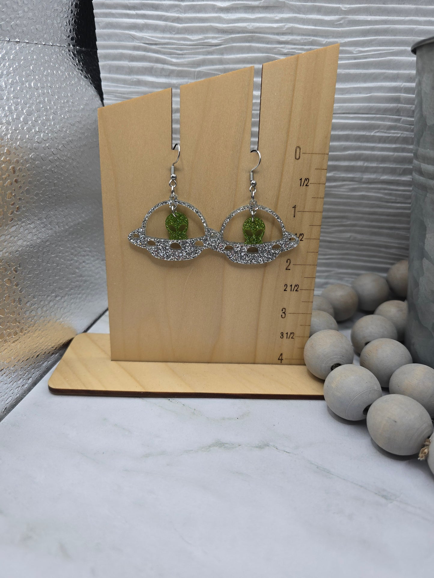 Alien UFO Earrings