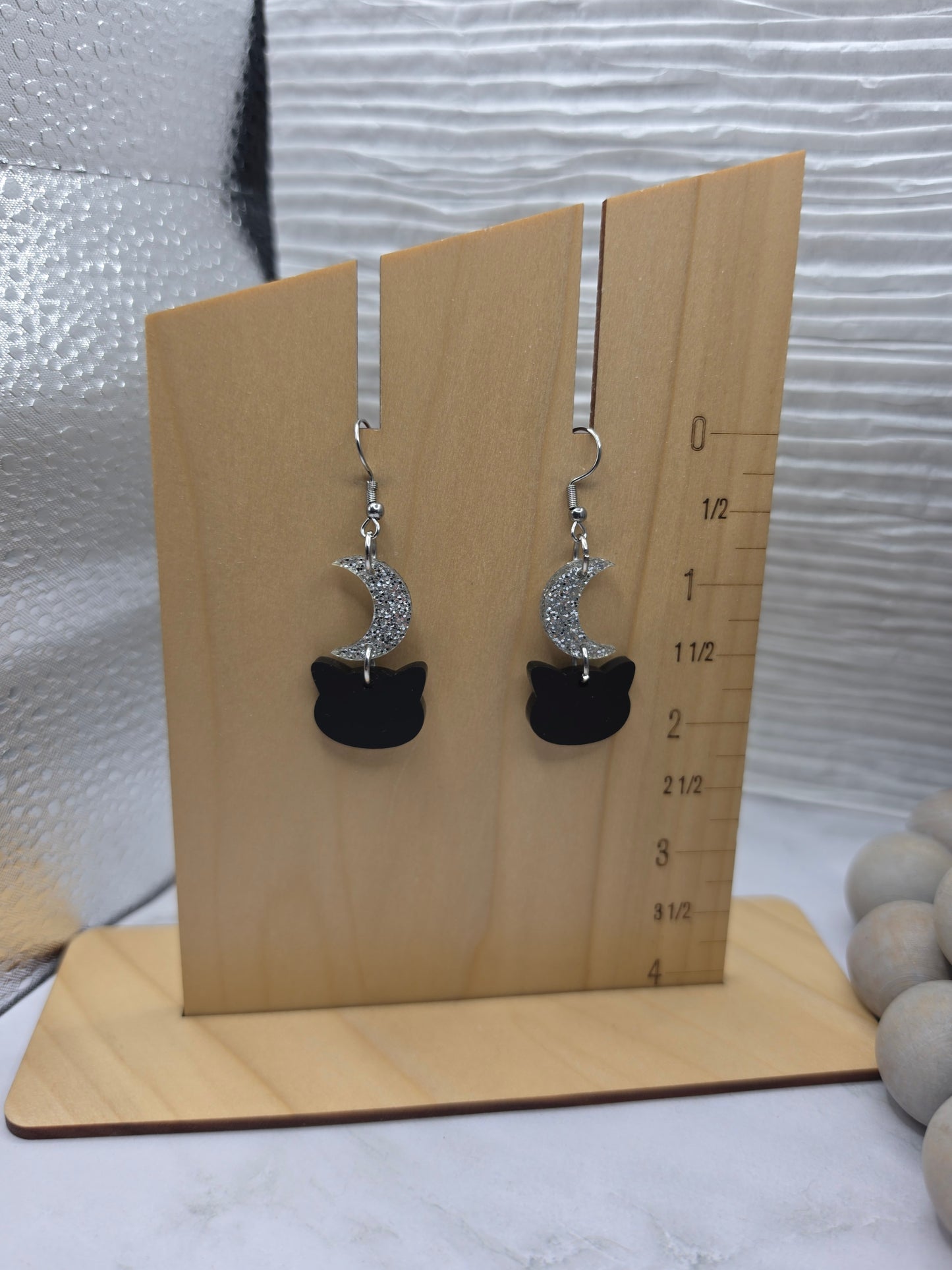 Moon Cat Earrings