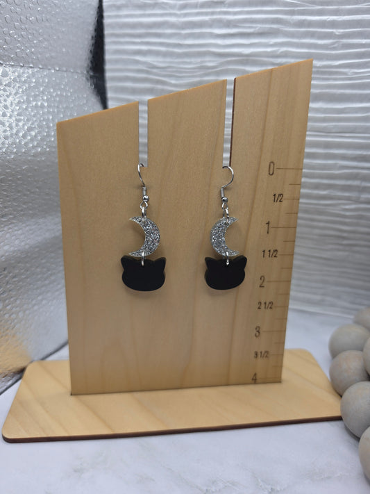 Moon Cat Earrings