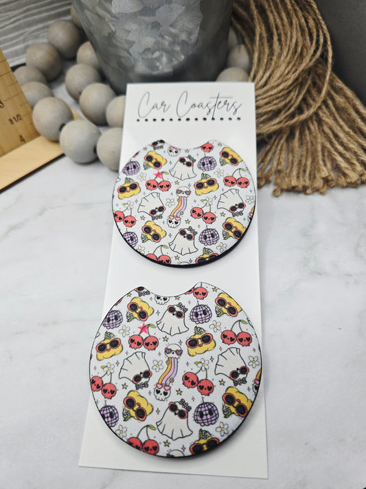 Disco Ghost Car Coasters