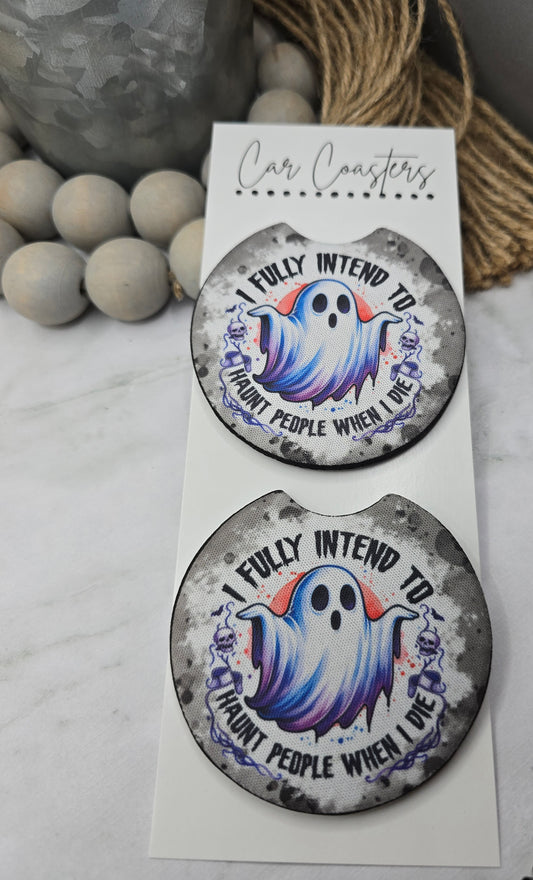 Haunt People Car Coasters
