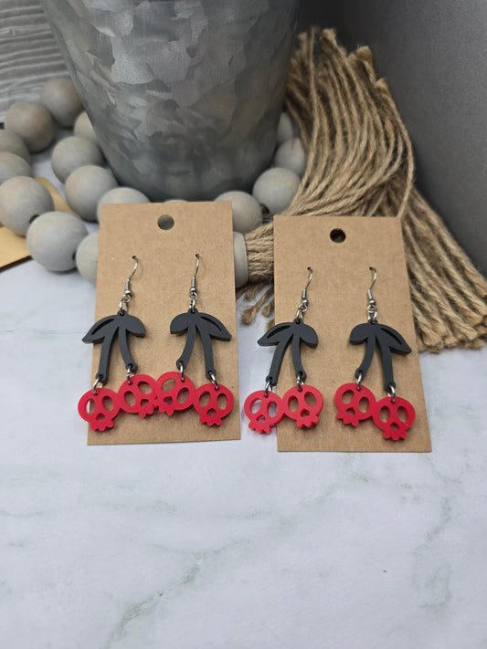 Skull Cherries Earrings