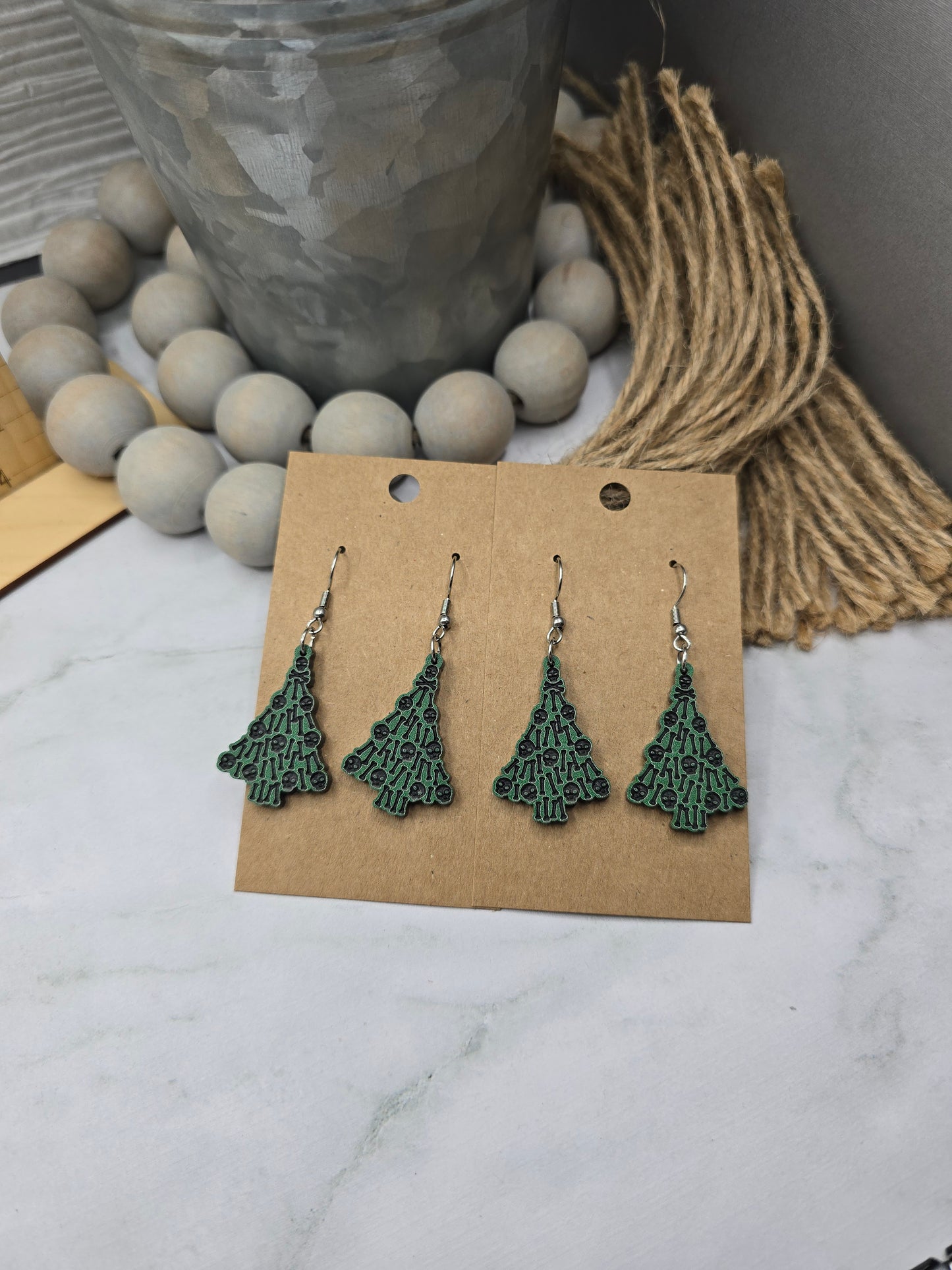 Skull Tree Earrings