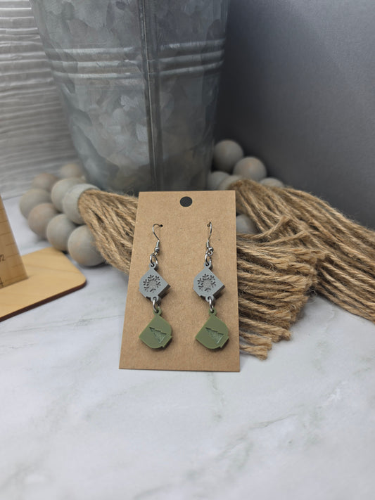 Coffee Mug Stacked Earrings