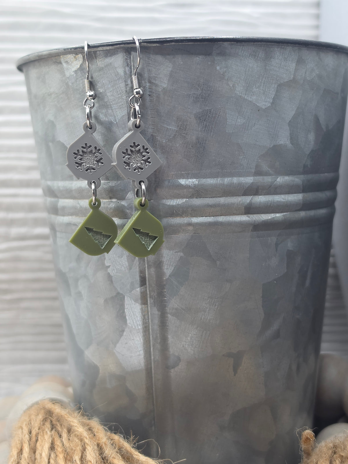 Coffee Mug Stacked Earrings