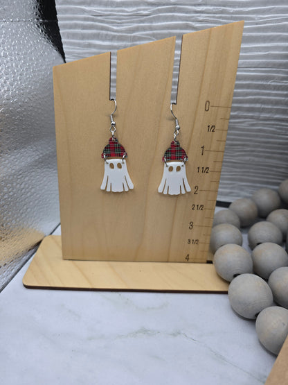 Snow Hat Ghost Earrings