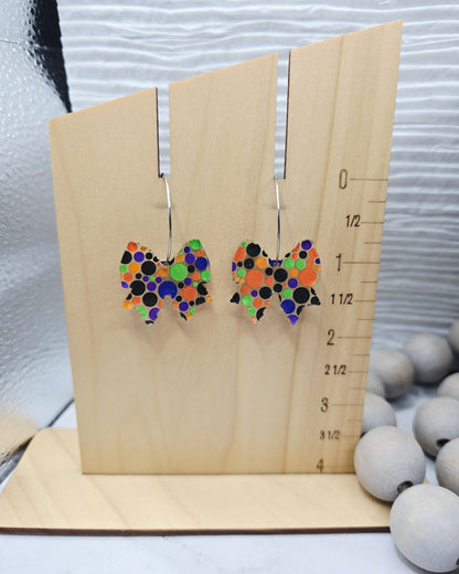 Halloween Dot Bow Earrings