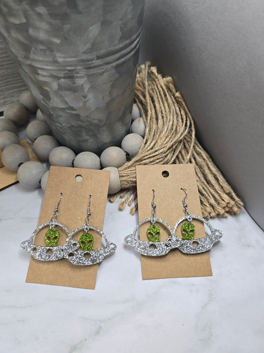 Alien UFO Earrings