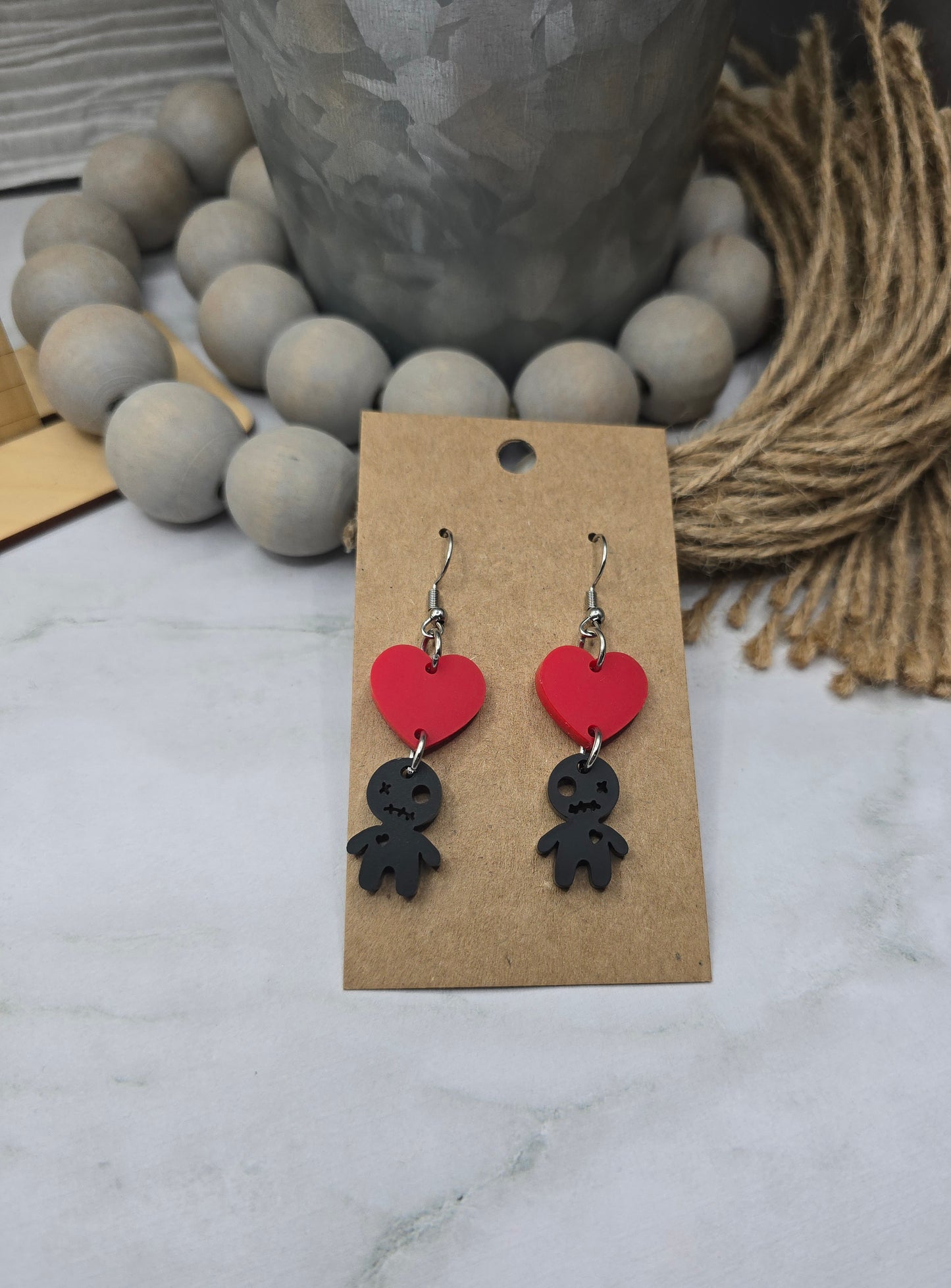 Voodoo Heart Earrings