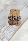 Leopard and Walnut Name Earrings