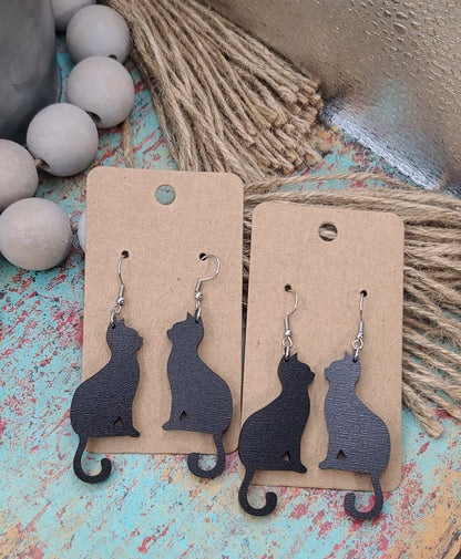 Black Cat Earrings