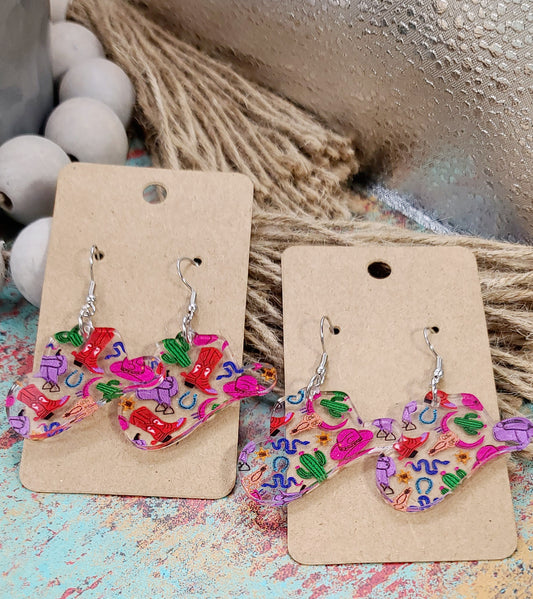 Cowgirl Hat Earrings