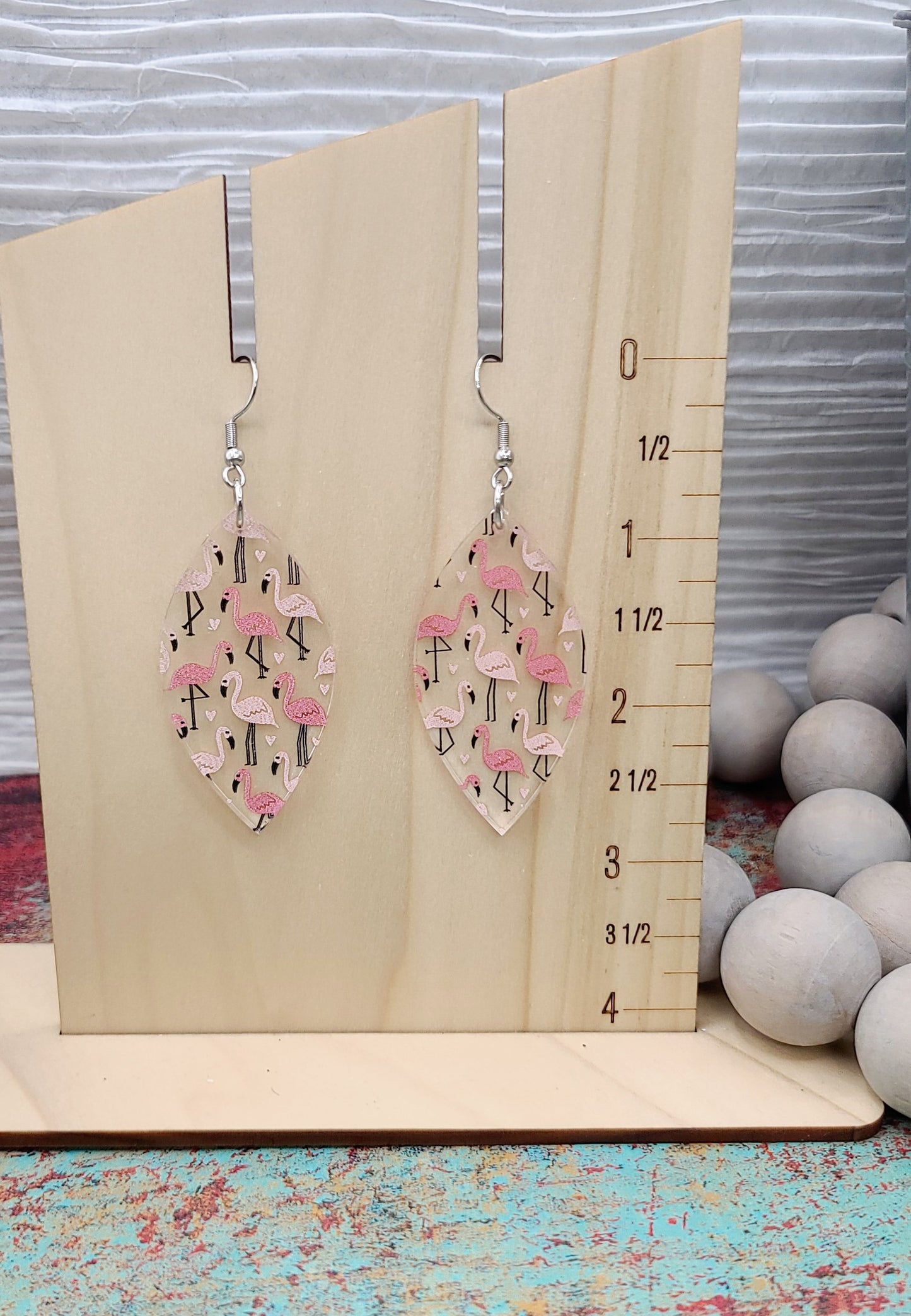 Flamingo Petal Earrings