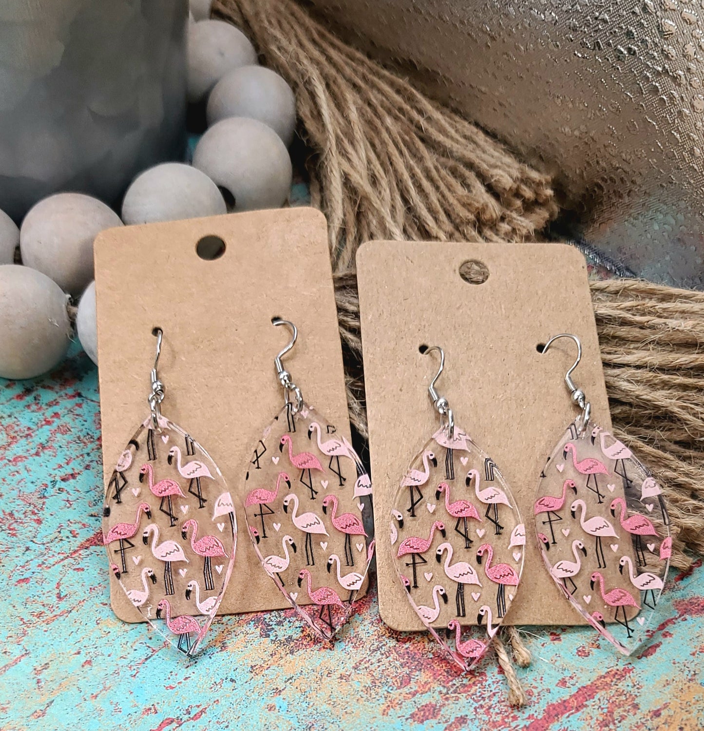 Flamingo Petal Earrings
