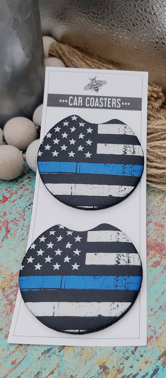 Blue Line Car Coasters